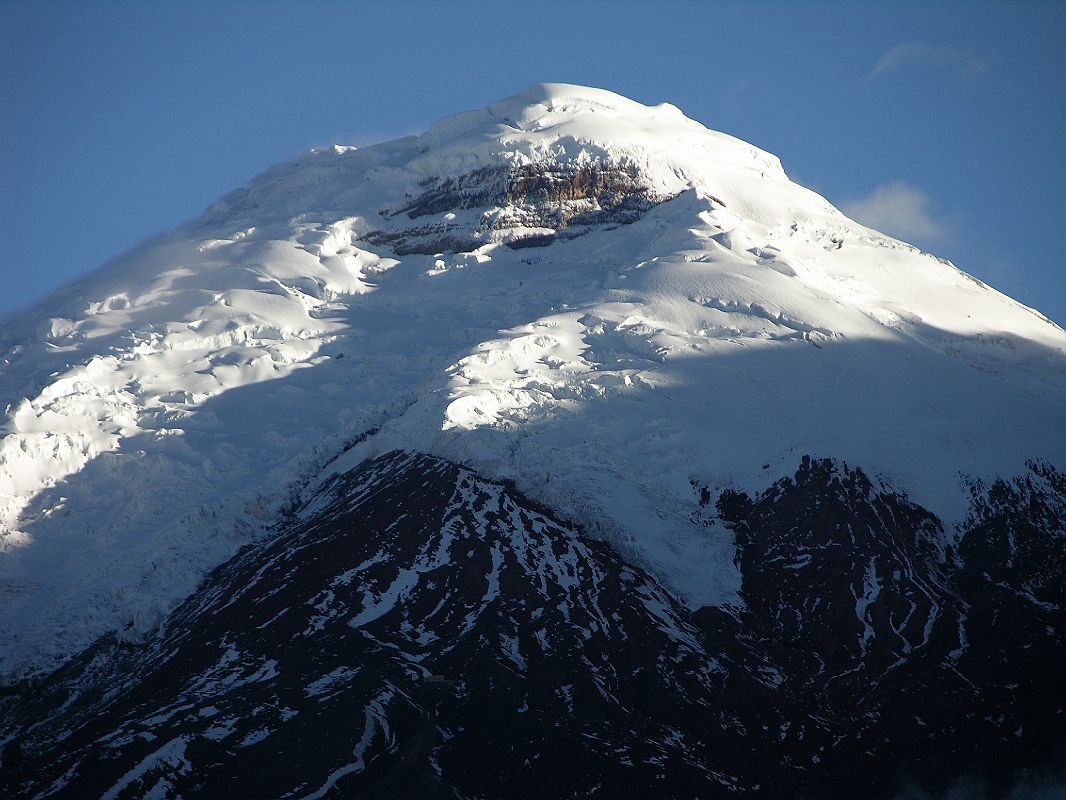 Ecuador Cotopaxi 02-12 Cotopaxi From Tambopaxi At Sunset Closer View